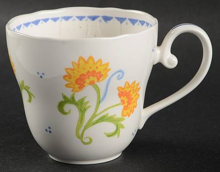 Sunshine Floral Flat Cup