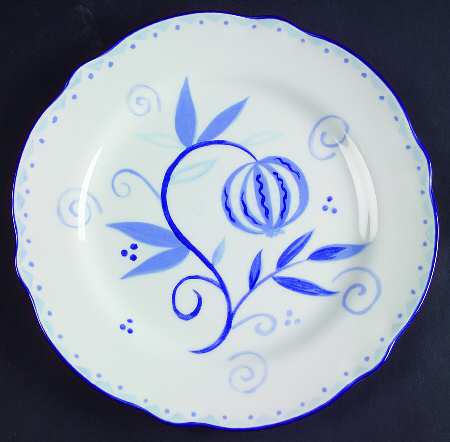 Blue Sunrise Salad Plate
