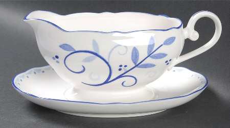 Blue Sunrise Gravy Boat & Underplate (Relish/Butter)