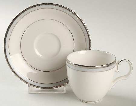 Aegean Mist Flat Demitasse Cup & Saucer Set