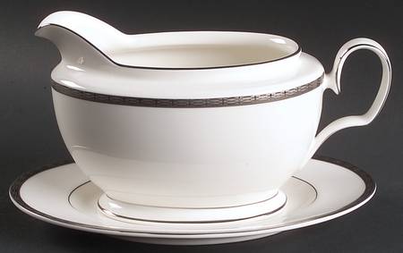 Cascade Platinum Gravy Boat & Underplate/Relish