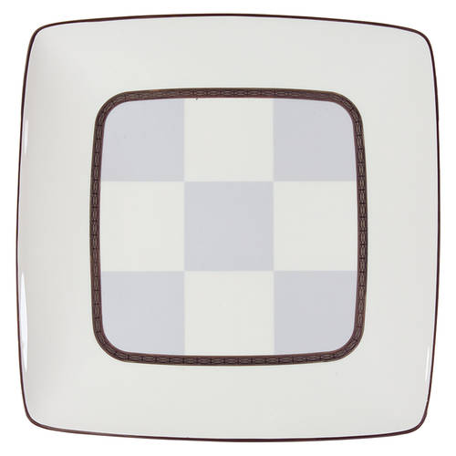 Cascade Platinum Square Accent Dinner Plate