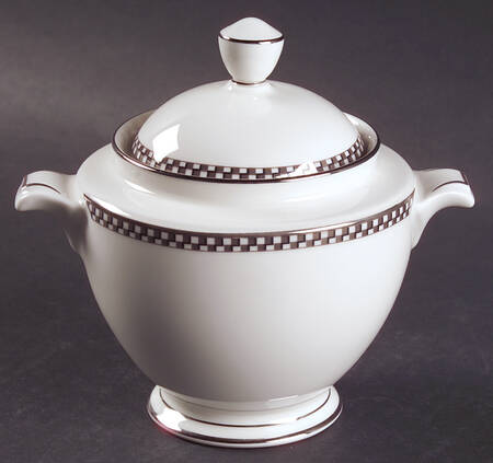 Cellini Platinum Sugar Bowl & Lid