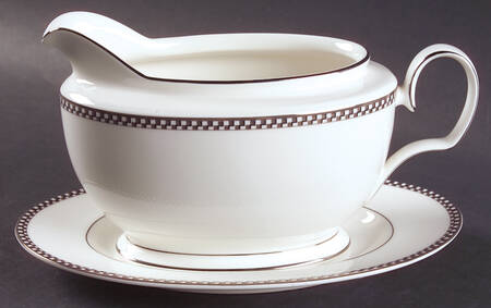 Cellini Platinum Gravy Boat & Underplate