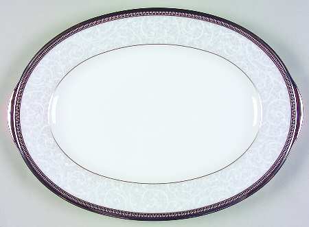 Lenore Platinum 12" Oval Serving Platter