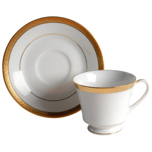Queen's Gold Footed Cup & Saucer Set