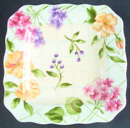 Garden Trellis Square Salad Plate
