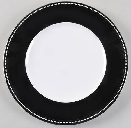 Midnight Pearl Accent Luncheon Plate