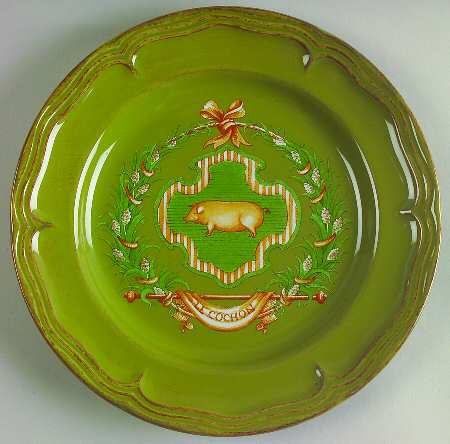 Country Market Sage Green Accent Luncheon Plate by Nikko