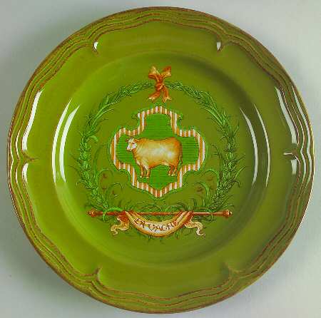 Country Market Sage Green Accent Luncheon Plate by Nikko