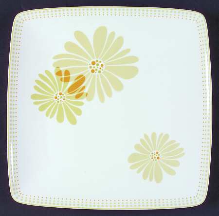 Serene Meadow Square Accent Dinner Plate