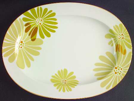 Serene Meadow 14" Oval Serving Platter