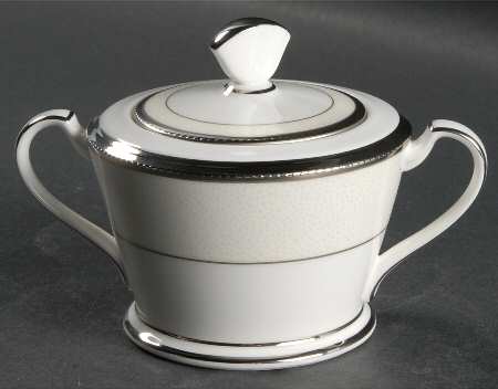 Champagne Pearls Sugar Bowl & Lid