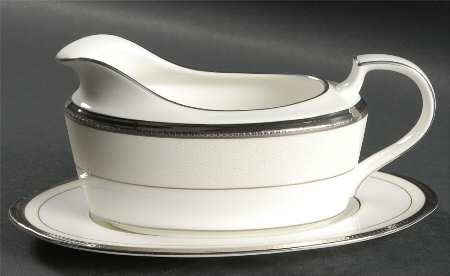 Champagne Pearls Gravy Boat & Underplate (Relish/Butter)