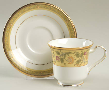 Golden Pageantry Footed Cup & Saucer Set