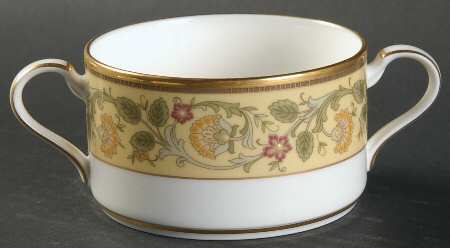 Golden Pageantry Flat Cream Soup Bowl