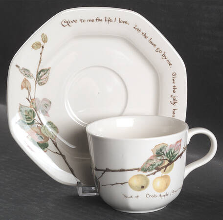 Country Diary Edwardian Lady (Octagonal) Flat Cup & Saucer Set