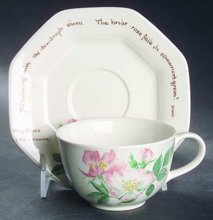 Country Diary Edwardian Lady (Octagonal) Flat Cup & Saucer Set