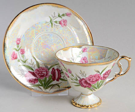 Flower of The Month Footed Cup & Saucer Set