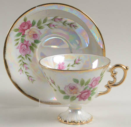 Flower of The Month Footed Cup & Saucer Set