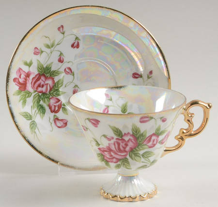 Flower of The Month Footed Cup & Saucer Set