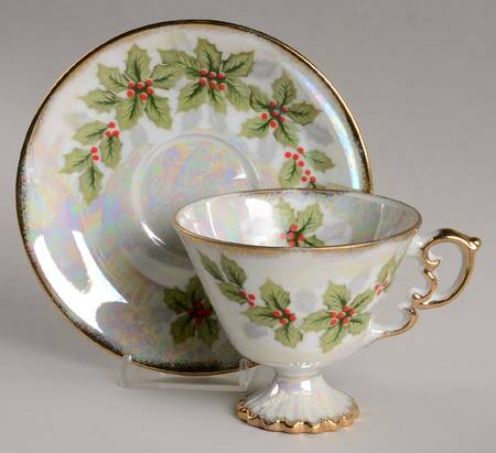 Flower of The Month Footed Cup & Saucer Set