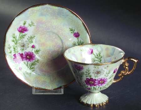 Flower of The Month Footed Cup & Saucer Set