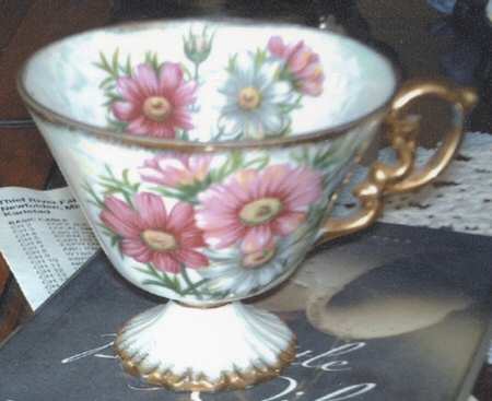 Flower of The Month Footed Cup & Saucer Set
