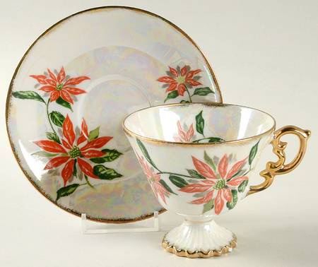 Flower of The Month Footed Cup & Saucer Set