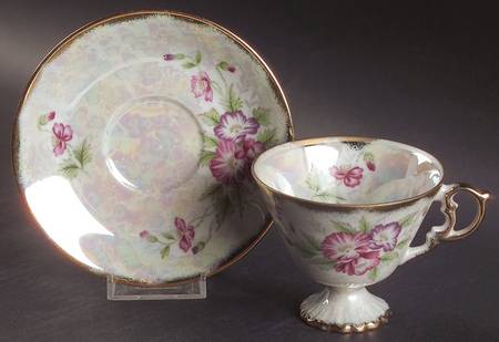 Flower of The Month Footed Cup & Saucer Set