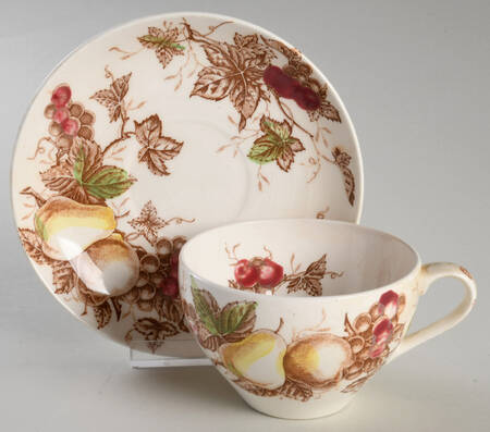 Fruit Arbor Flat Cup & Saucer Set