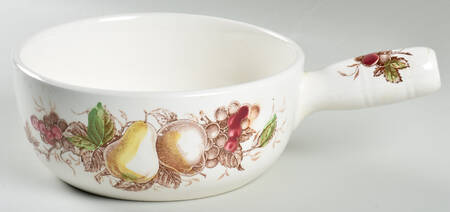 Fruit Arbor 2 Qt Round Covered Casserole No Lid
