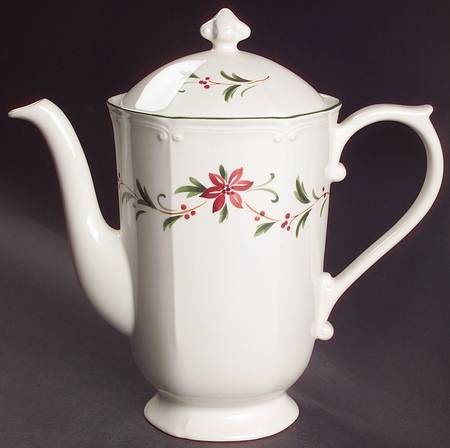 Poinsettia Tea/Coffee Pot & Lid