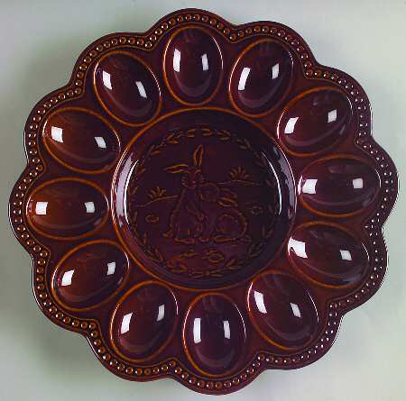 Woodbury Cinnamon Deviled Egg Plate
