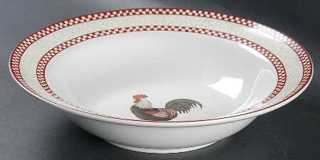 Chicken Scratch 9" Round Vegetable Bowl