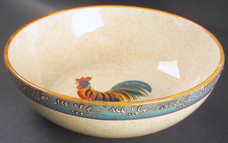 Rooster Cafe 10" Round Vegetable Bowl by Noble Excellence