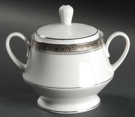 Manor Platinum Sugar Bowl & Lid
