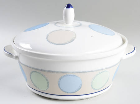 Java Blue 2.5 Qt Round Covered Casserole