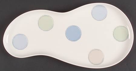 Java Blue 15" Fluted Oval Platter