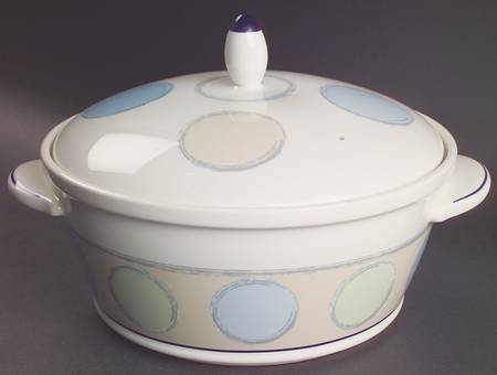 Java Blue 2.5 Qt Round Covered Casserole
