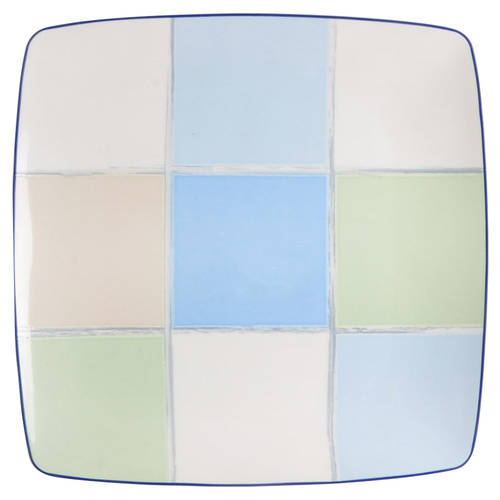 Java Blue Square Dinner Plate