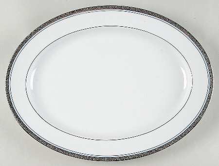 Piedmont Platinum 16" Oval Serving Platter