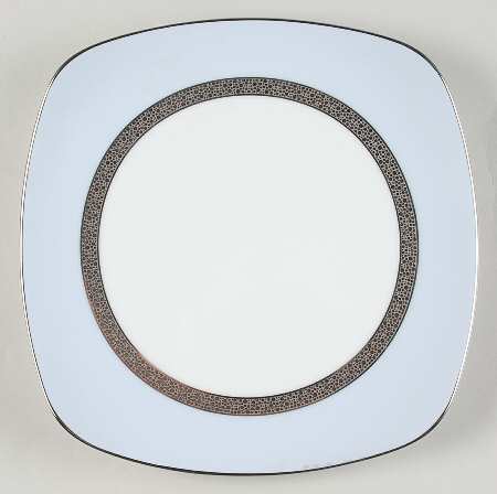 Piedmont Platinum Square Accent Luncheon Plate