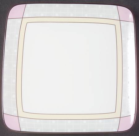 Aria Platinum Square Salad Plate