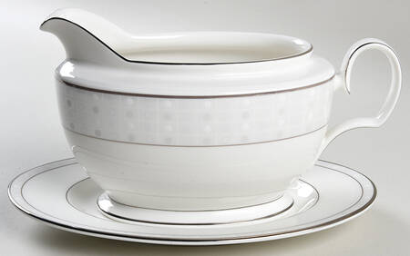 Aria Platinum Gravy Boat & Underplate