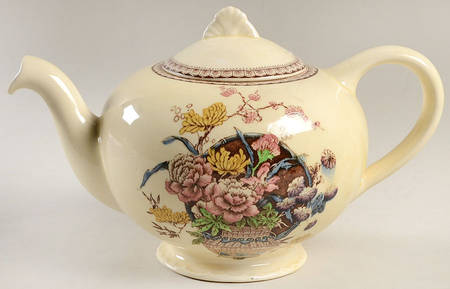 Ophelia Brown Multicolor Teapot & Lid