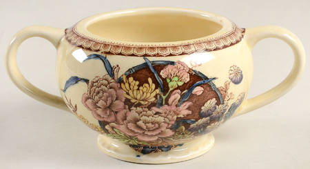 Ophelia Brown Multicolor Sugar Bowl No Lid
