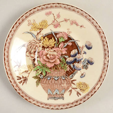 Ophelia Brown Multicolor Saucer