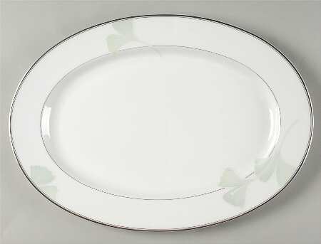 Les Feuilles 14" Oval Serving Platter