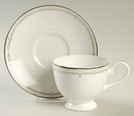 Blue Star Sapphire Footed Cup & Saucer Set